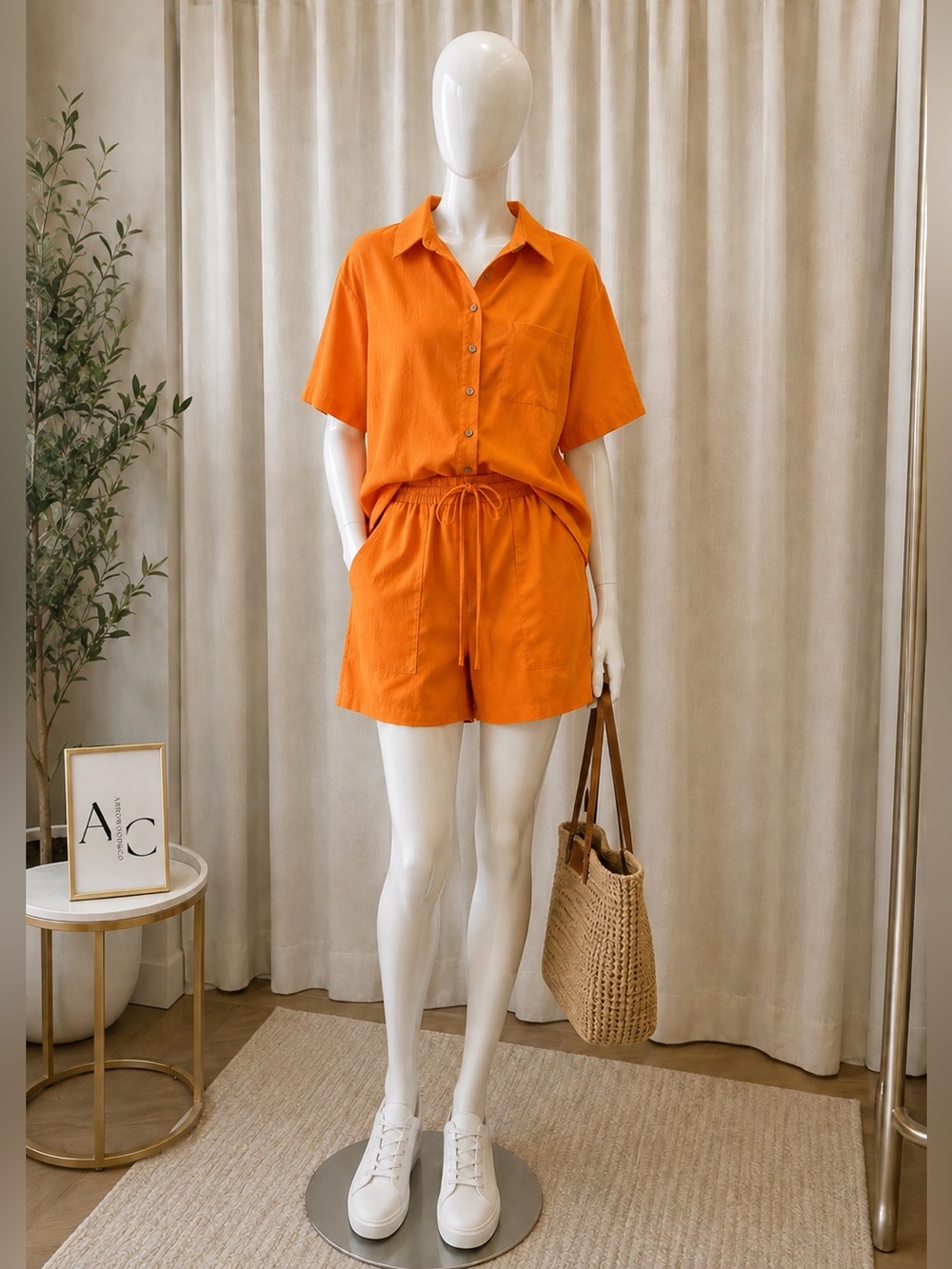 Tangerine Two-Piece Lounge Set